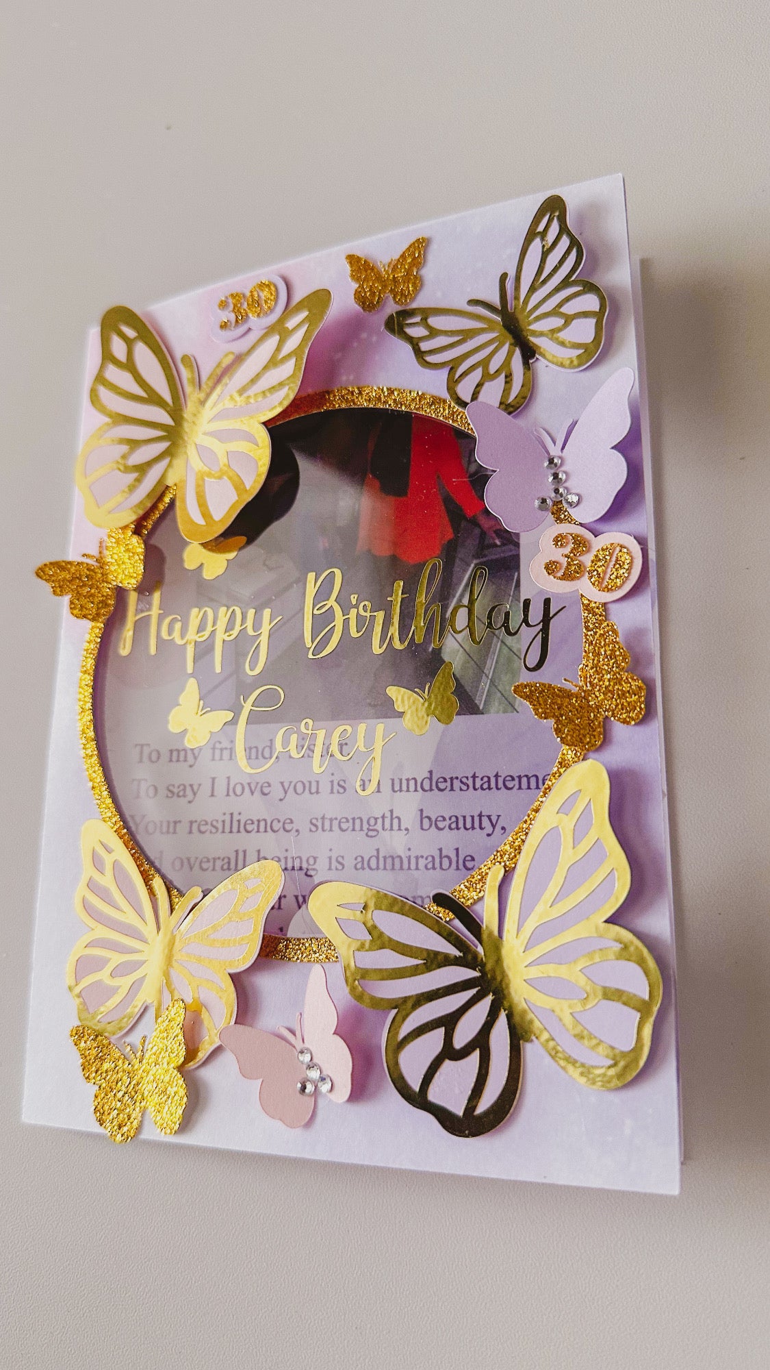 Handmade Butterfly Card