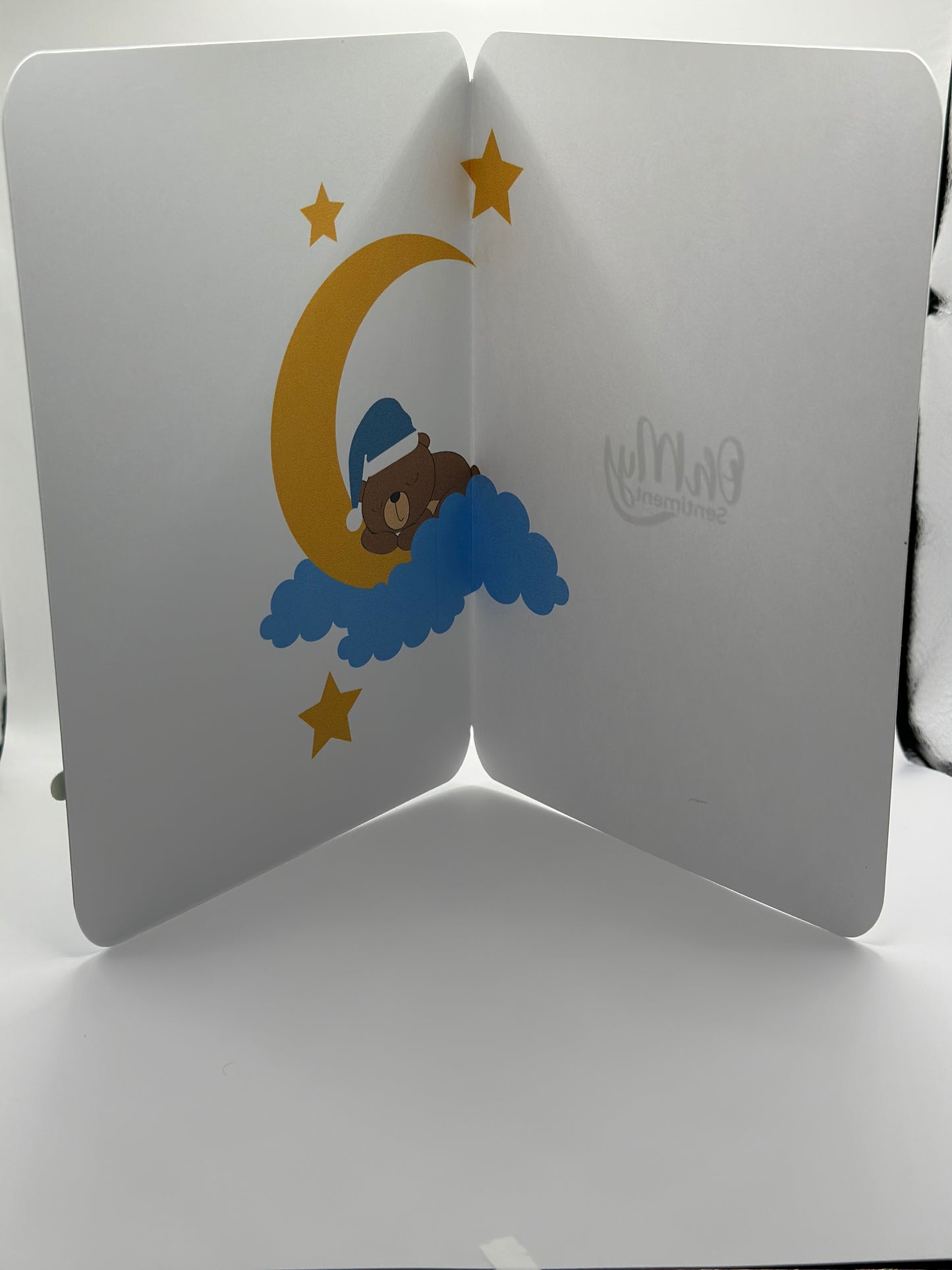 Sleepy cub baby card