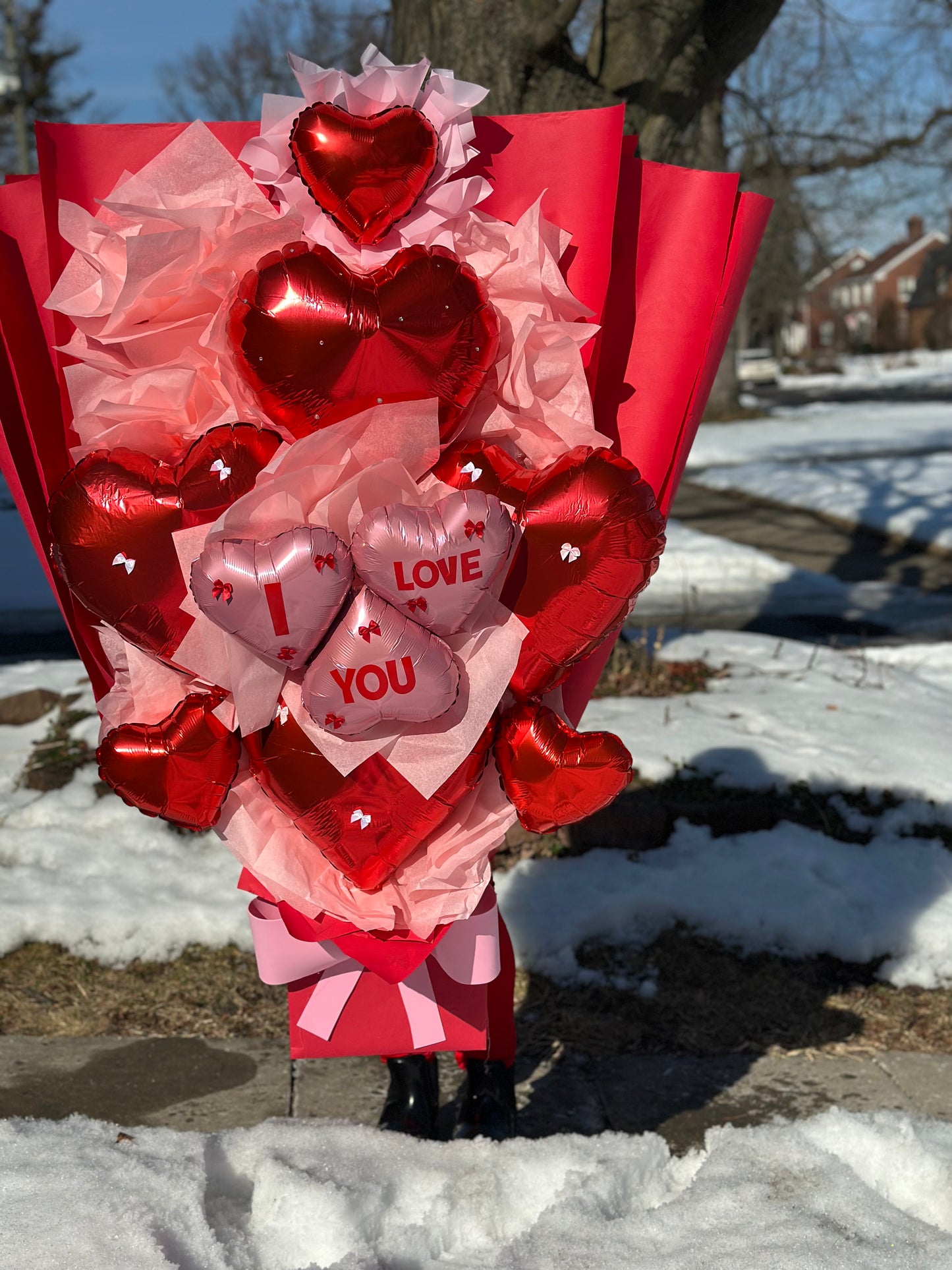 Custom Balloon Bouquet W/Personalized  Card