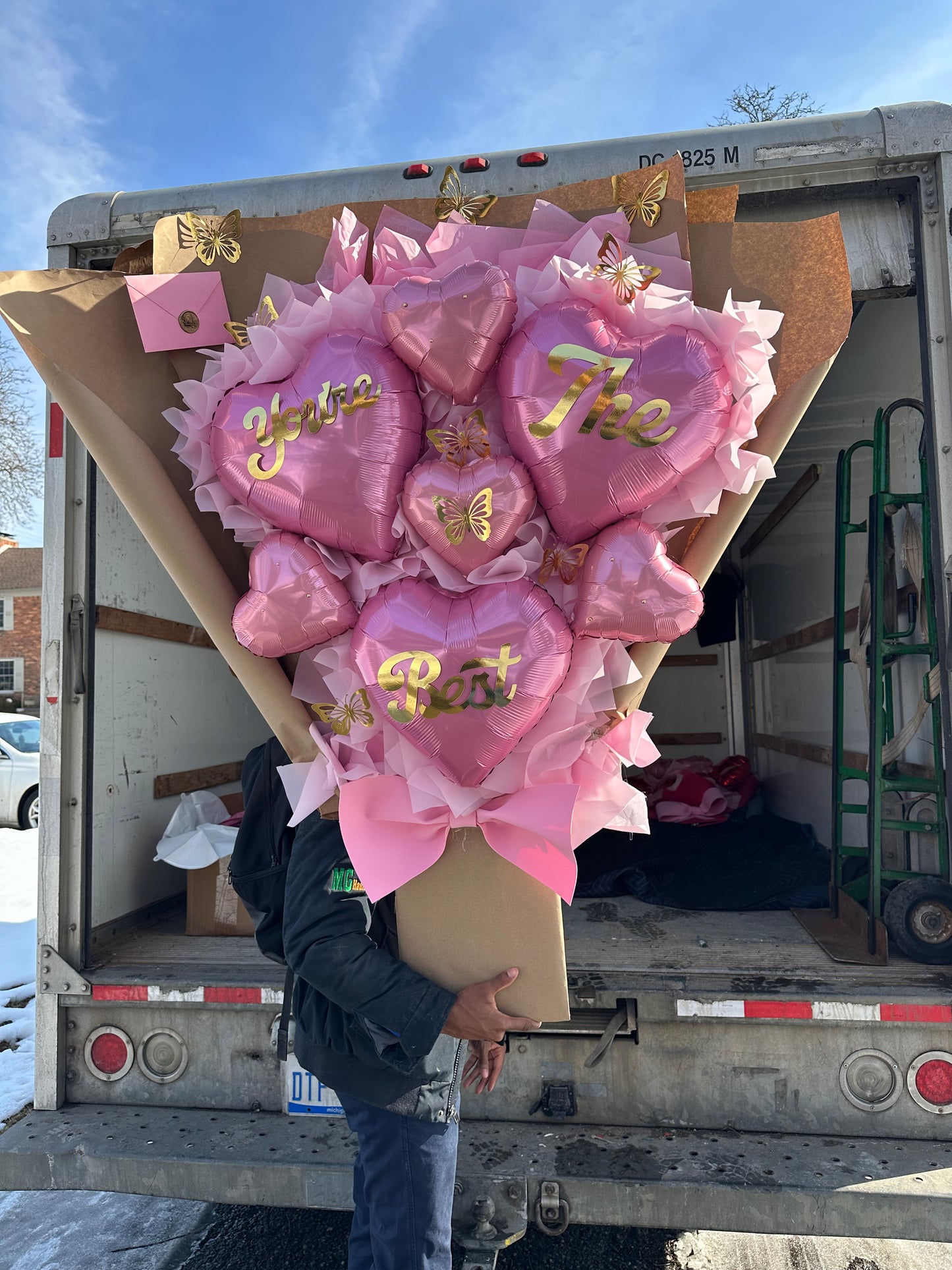 Custom Balloon Bouquet W/Personalized  Card