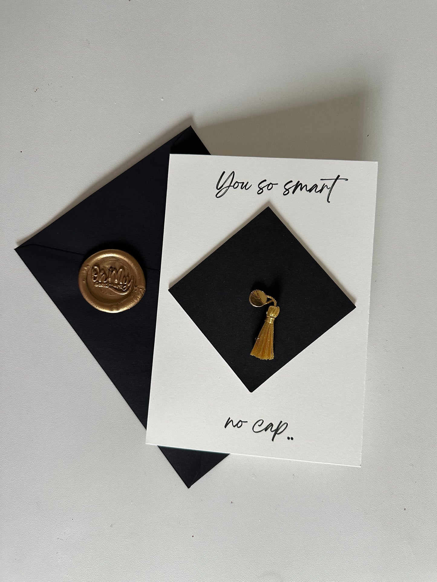 No Cap Graduation card