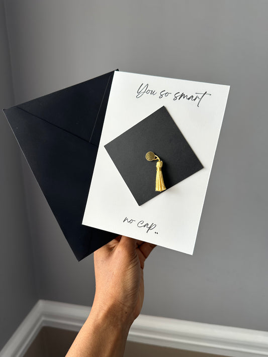 No Cap Graduation card