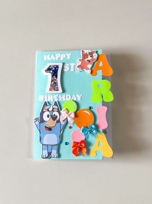 Bluey Birthday card
