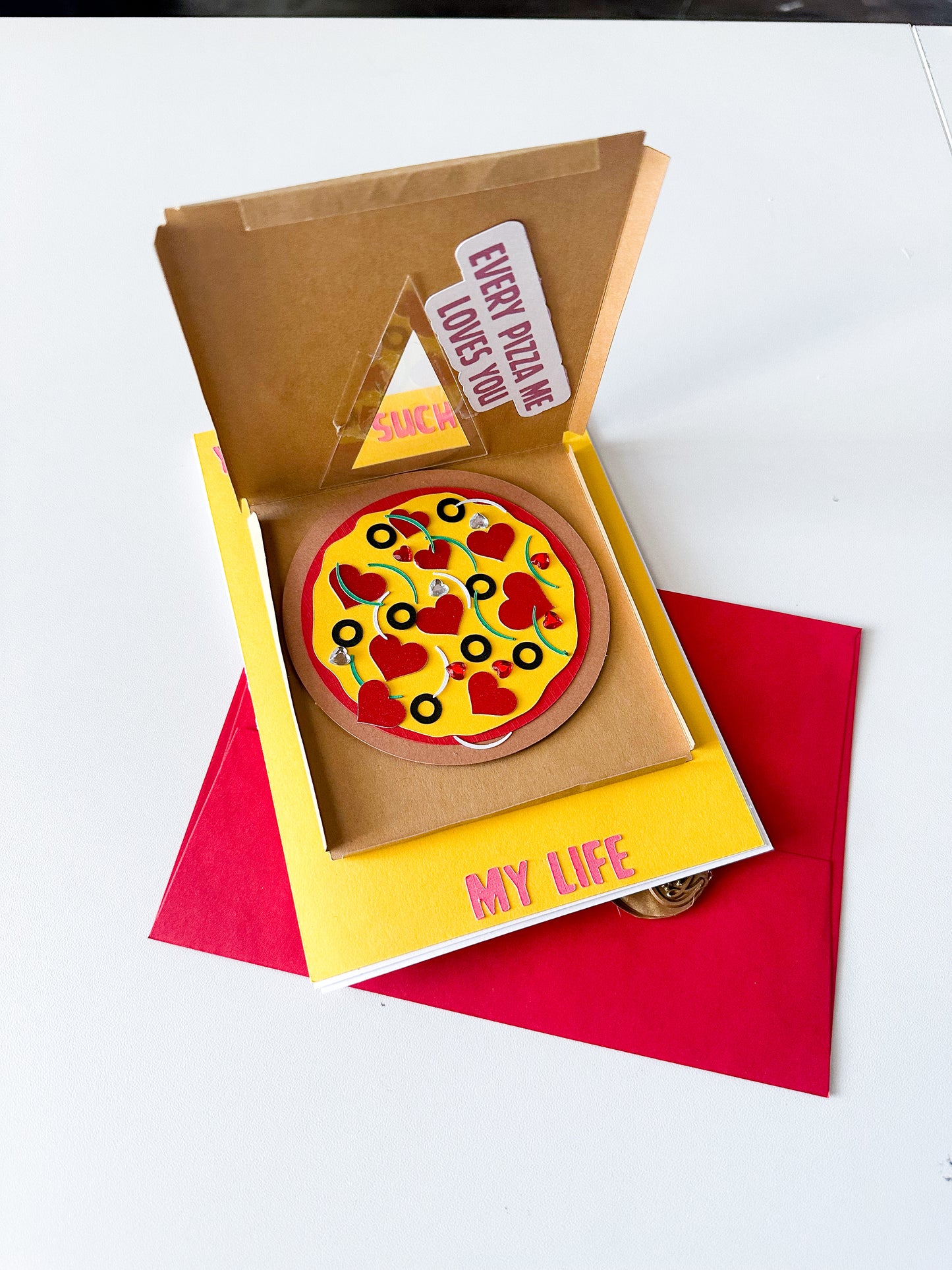 Pizza Box Love Card